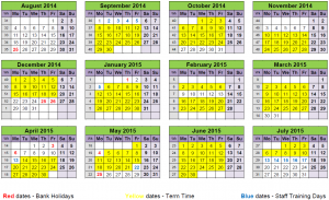 College Calendar 2014-15
