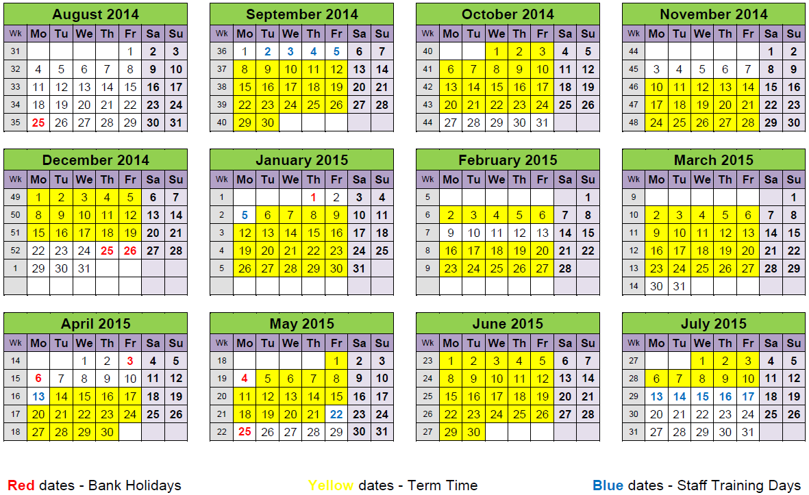 Term dates 2014/15 - Transition2