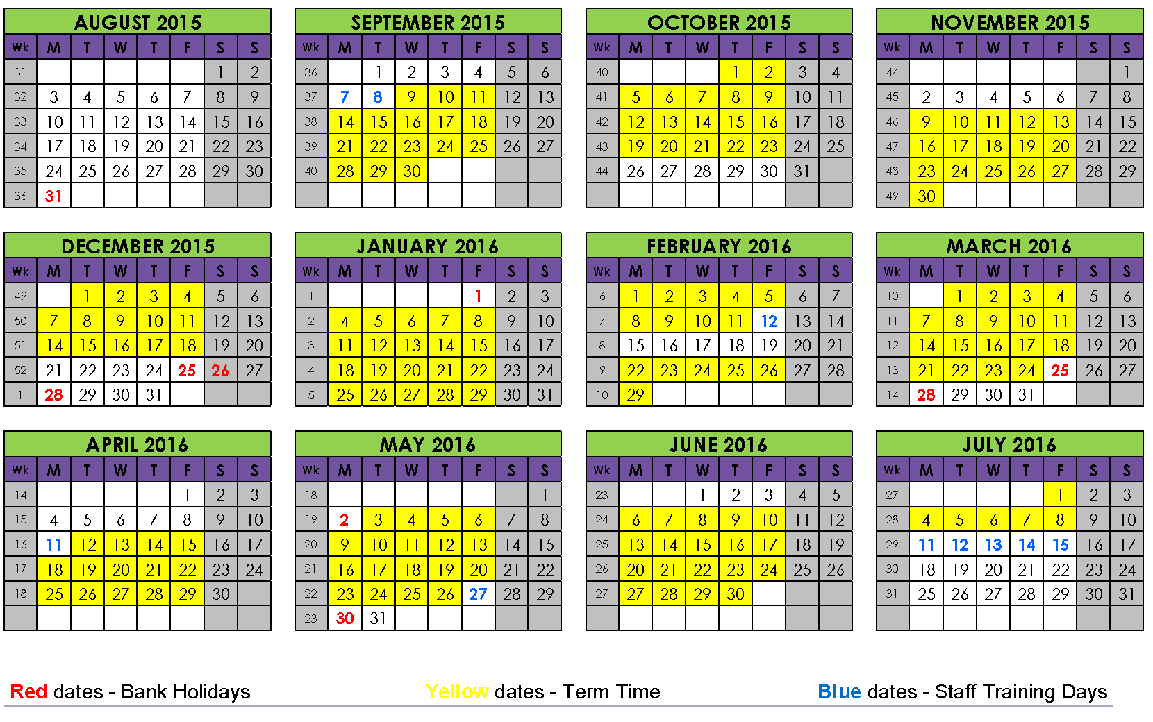 Term dates 2015/16 - Transition2