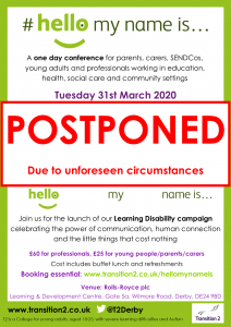 Hello my name is ... flyer - POSTPONED